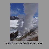 main fumarole field inside crater